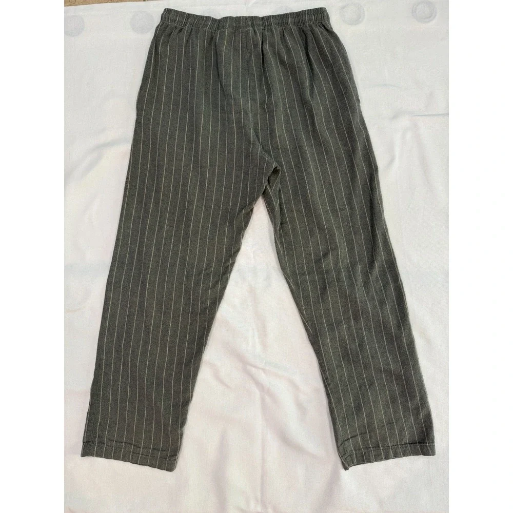 POLO RALPH LAUREN Mens Lounge Pants Sleepwear Charcoal Gray Pinstripe L